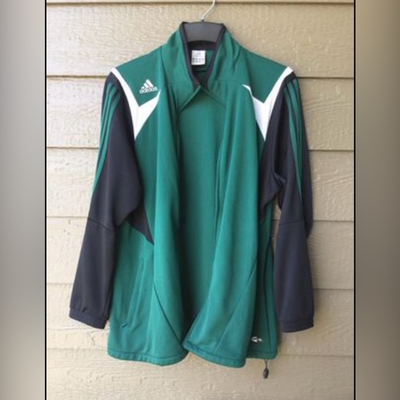 Adidas Vintage Y2K 2000s Green Soccer Volleyball Light Designer Track Jacket XL - Picture 16 of 16